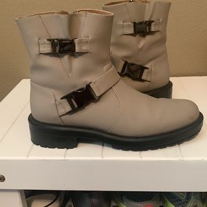 Aquatalia lillie top grain leather motorcycle boot size